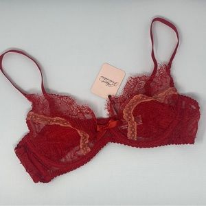 Agent Provocateur Alannah Red Pink Bra NWT